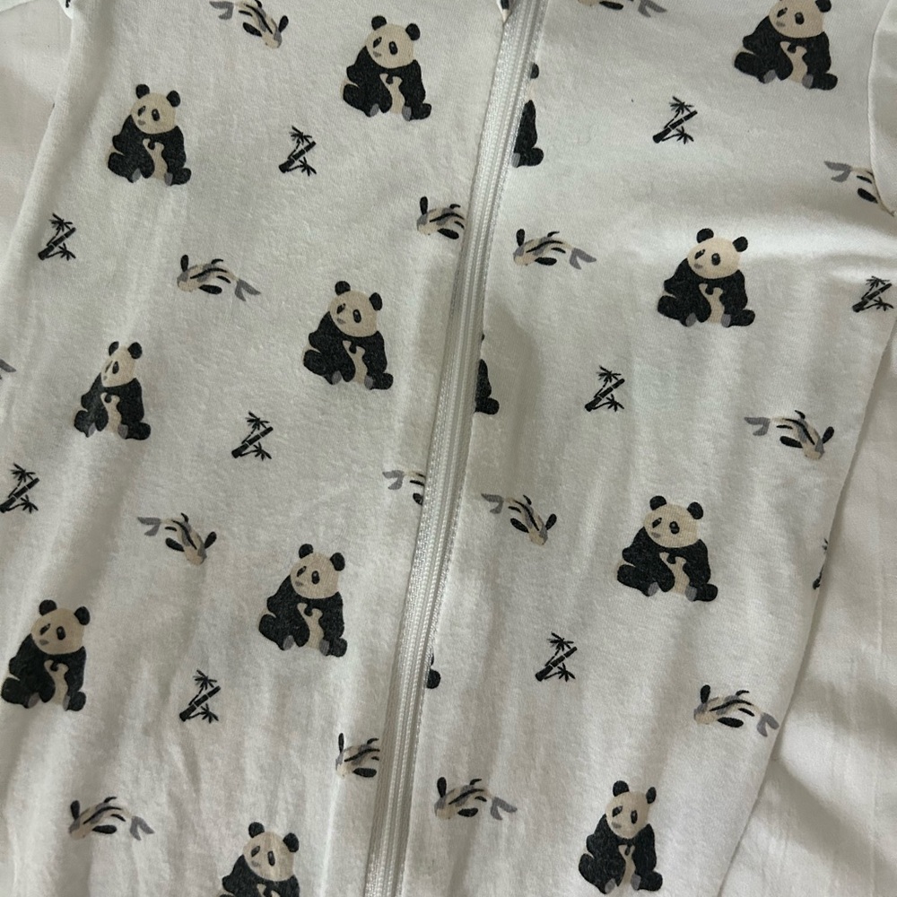 Kyte Baby Zippered Footie in Zen Panda 6-12M - Picture 3 of 4